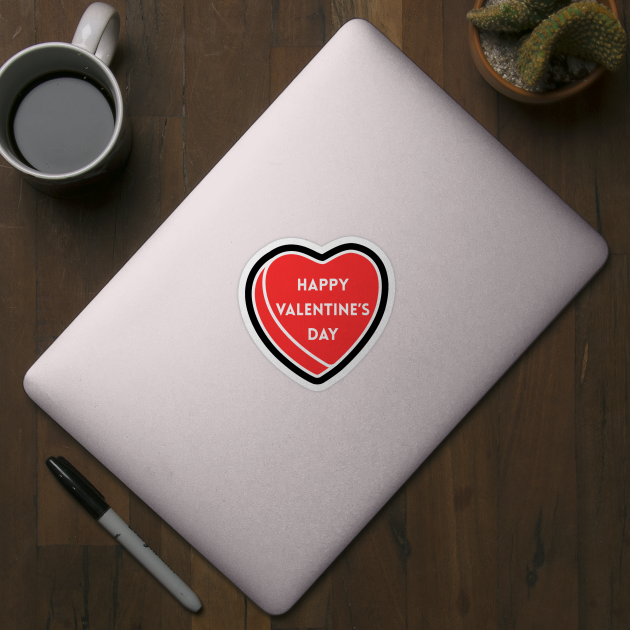 Happy Valentine’s Day Heart by Creatifly Graphic Tees